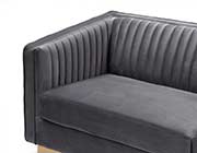 Navy Blue and Gold Velvet Sofa AL Magnolia