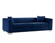 Navy Blue Velvet Sofa AL Charlton