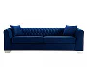 Navy Blue Velvet Sofa AL Charlton