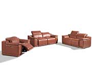 Dark Gray Power Reclining Leather Sofa Set GU 762