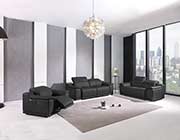 Dark Gray Power Reclining Leather Sofa Set GU 762