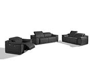 Dark Gray Power Reclining Leather Sofa Set GU 762