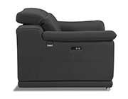 Dark Gray Power Reclining Leather Sofa Set GU 762