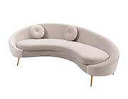 Light Gray Velour Sectional Sofa SB 723