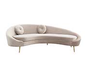 Light Gray Velour Sectional Sofa SB 723