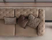 Light Brown Fabric Sofa Daniella