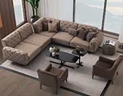 Light Brown Fabric Sofa Daniella