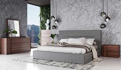 Upholstered Gray Modern Bed VG Jully