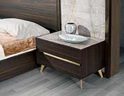 Dark Oak Modern Bed VG Velia