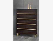 Dark Oak Modern Bed VG Velia