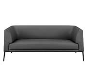 Gray Eco Leather Loveseat ES Marcus