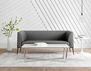 Gray Eco Leather Loveseat ES Marcus