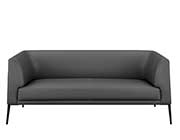 Gray Eco Leather Loveseat ES Marcus