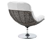 White Lounge Swivel Chair MW Brooklyn