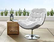 White Lounge Swivel Chair MW Brooklyn