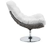 White Lounge Swivel Chair MW Brooklyn