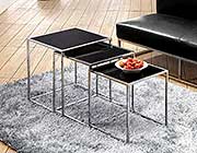 Nesting Table set z-106 with Clear Glass Top