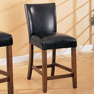 Contemporary Style Black Vinyl Counter Stool