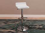 White Barstool Adjustable Height Seating