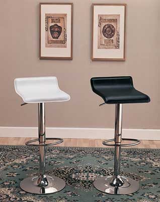 White Barstool Adjustable Height Seating