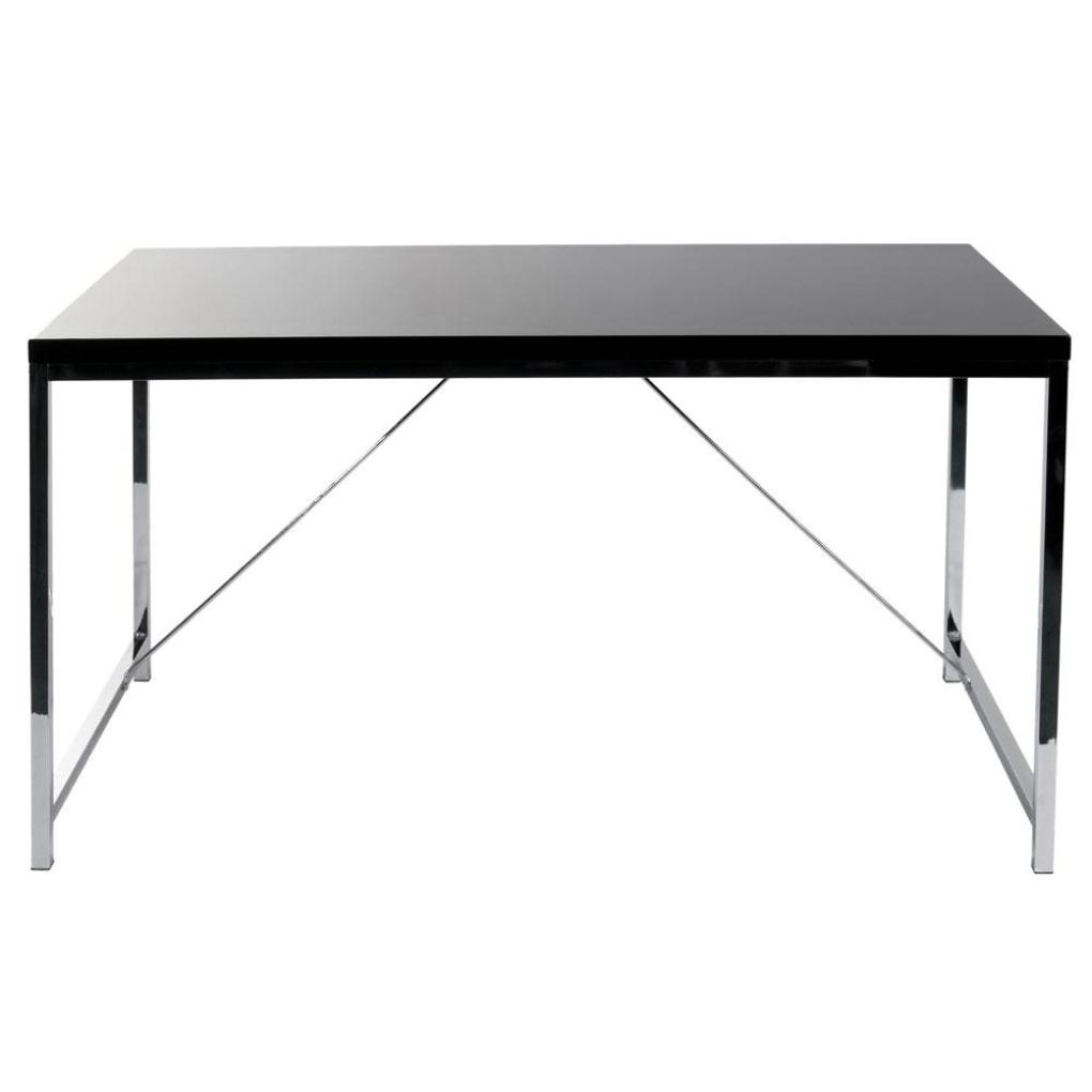 Office Desk Giorgia Black Chrome Desks