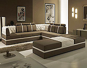 Modern Leather Sectional Sofa - Lidia