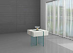 Capri lacquer top Coffee Table with glass legs CR