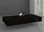 Capri lacquer top Coffee Table with glass legs CR