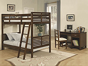 Medium Cherry Bunk Bedroom Set HE348