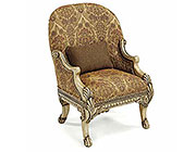 BT 058 Italian Baroque Accent Chair in Cream Finish
