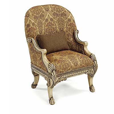 BT 058 Italian Baroque Accent Chair in Cream Finish