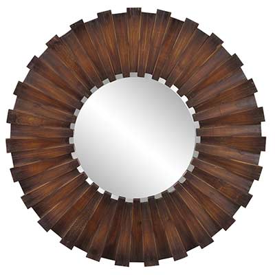 Wood Sunburst wall Designer Mirror HRE 059