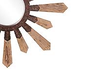 Natural aged wood Wall Mirror HRE 112