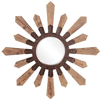 Natural aged wood Wall Mirror HRE 112