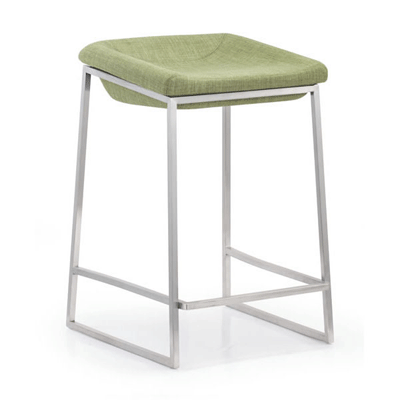 Modern Fabric Counter Chair Z036 in Green