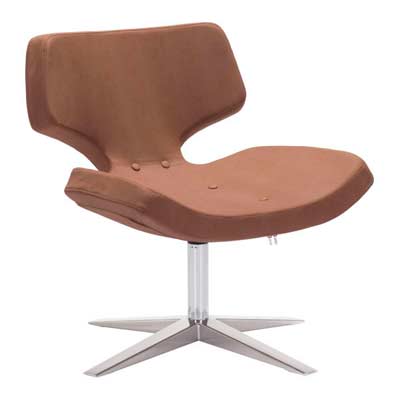 Unique Shape Occasional Brown Chair Z502