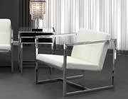 Modern White Tufted Chair Z074
