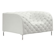 Modern Tufted White Armchair Z271