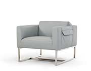 Grey Modern Chair in Eco-Leather VG77
