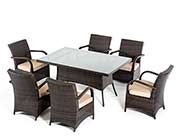 Outdoor Glass top dining set VG498
