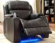 Black Power Recliner with Massage HE745