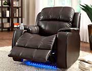 Black Power Recliner with Massage HE745