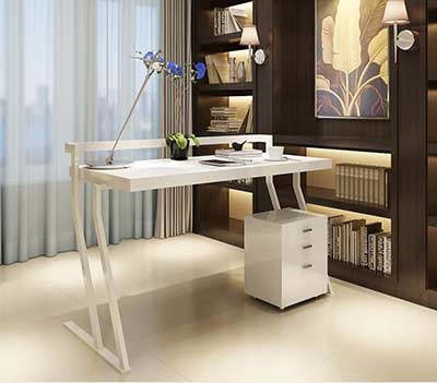 Modern White Gloss Office desk SJ48