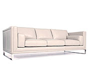 Ash Grey 100% Leather Sofa