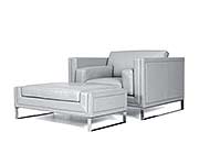 Ash Grey 100% Leather Sofa