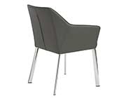 Dark Grey Leatherette Arm Chair Adam