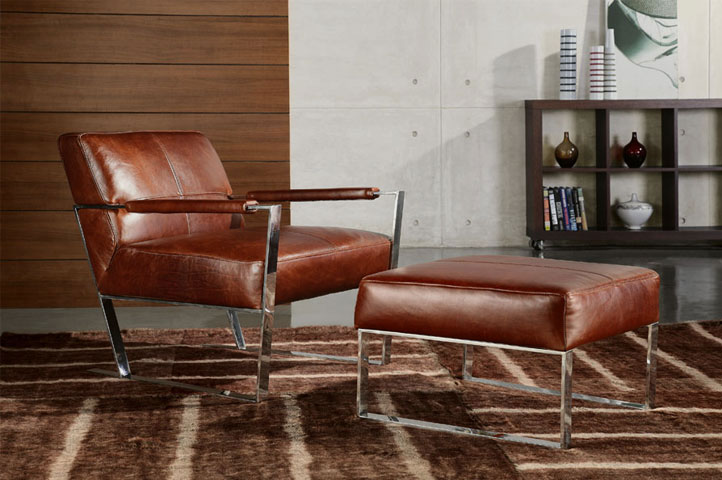 cognac living room chairs