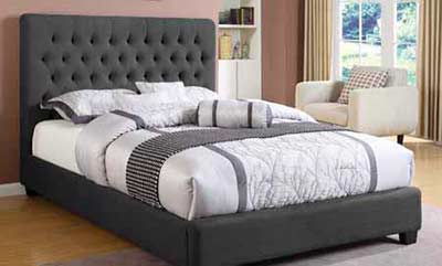 Charcoal Tufted Bed CO 529