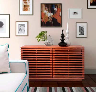 Walnut Modern Credenza Z051