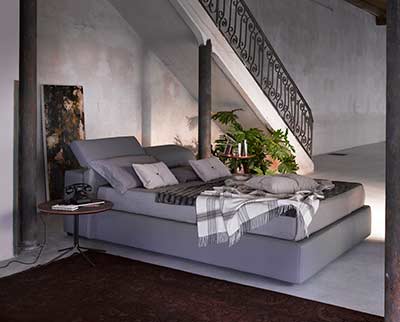 Modern Grey Platform bed with Storage MJ087